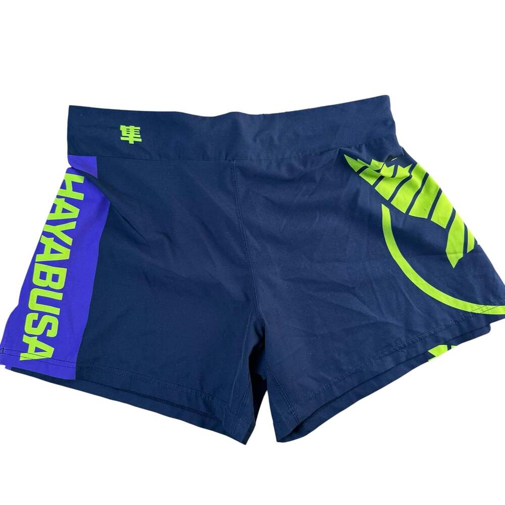 Hayabusa Icon Kickboxing MMA Shorts Navy Blue Purple Green Size 32